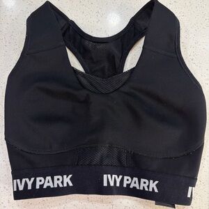 IVY PARK Black Mesh Sports Bra
